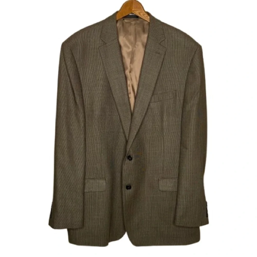 Lauren Ralph Lauren Men's Brown Blazer Size 46L 52% Silk 48% Wool Old Money